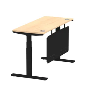 Air Height Adjustable Slimline Desk With Cable Ports