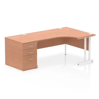 Impulse Cantilever Crescent Desk Workstation