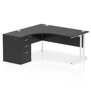 Impulse Cantilever Crescent Desk Workstation