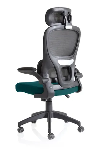 Iris Task Operator Mesh Back Fabric Seat With Headrest