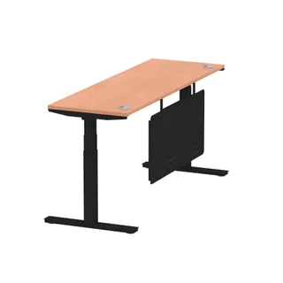 Air Height Adjustable Slimline Desk With Cable Ports