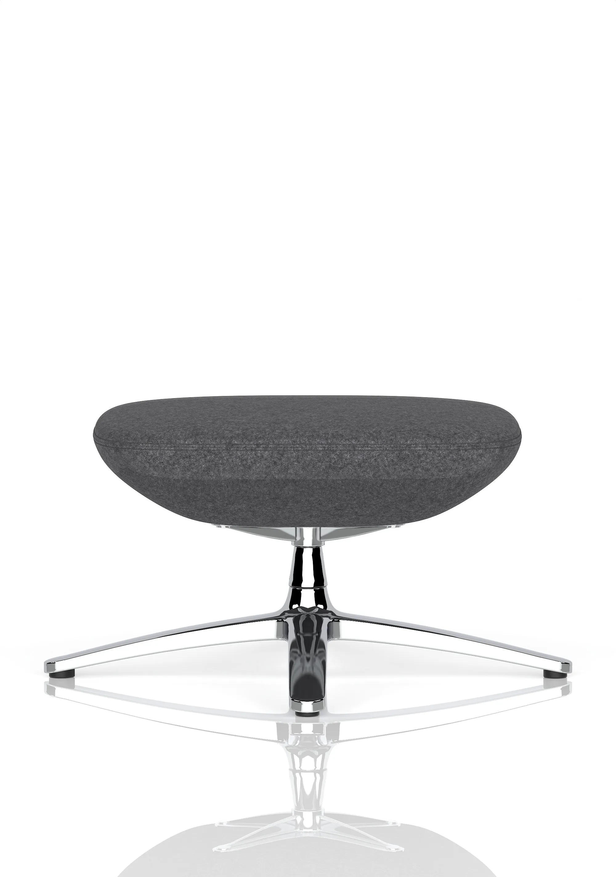 Etta Dark Grey Cashmere Footstool