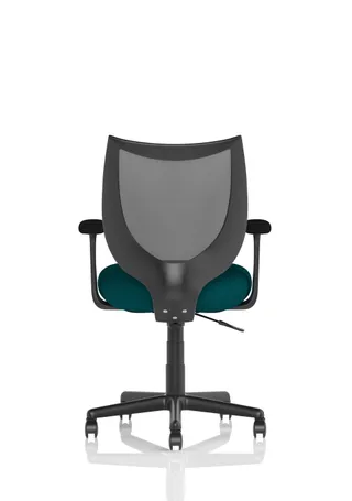 Camden Medium Back Black Mesh Task Operator Office Chair With Arms