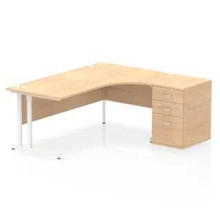 Impulse Cantilever Crescent Desk Workstation
