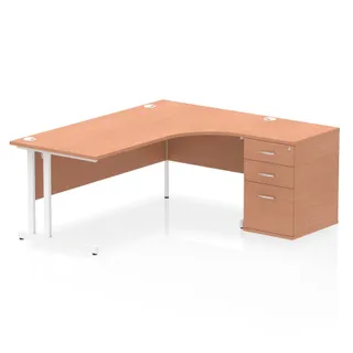 Impulse Cantilever Crescent Desk Workstation