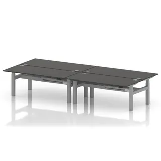 Air Back-to-Back Height Adjustable Bench Desk - 4 Person
