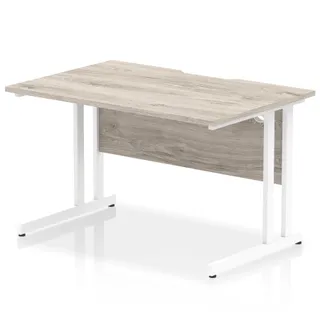 Impulse Scalloped Edge Straight Desk Cantilever Leg
