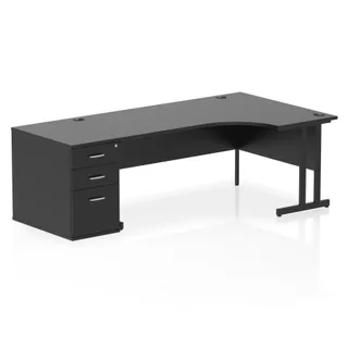 Impulse Cantilever Crescent Desk Workstation