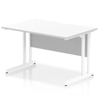 Impulse Scalloped Edge Straight Desk Cantilever Leg
