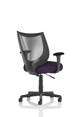 Camden Medium Back Black Mesh Task Operator Office Chair With Arms