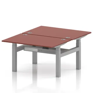 Air Back-to-Back Height Adjustable Bench Desk - 2 Person