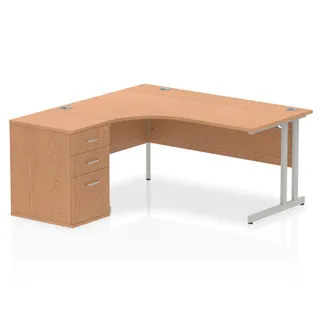 Impulse Cantilever Crescent Desk Workstation