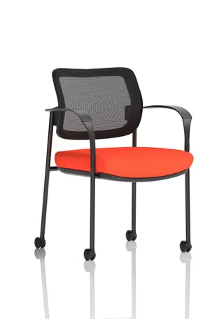 EE - Brunswick Deluxe Medium Back Visitor Office Chair with Arms with Castors
