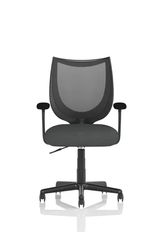 Camden Medium Back Black Mesh Task Operator Office Chair With Arms