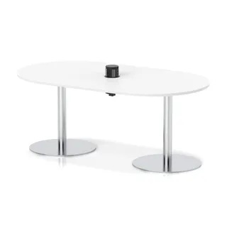 Italia Volta Poseur Boardroom Table With Pop-up Power Module
