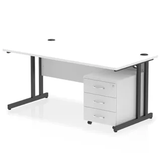 Impulse Cantilever Straight Desk With Mobile Pedestal
