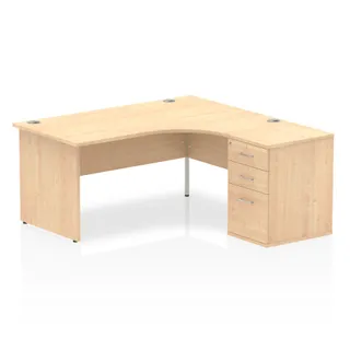 EE - Impulse Panel End Crescent Desk Workstation