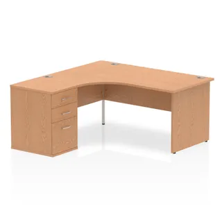 EE - Impulse Panel End Crescent Desk Workstation