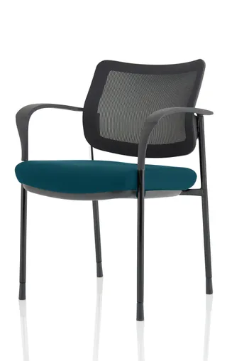 Brunswick Deluxe Medium Back Stacking Visitor Office Chair with Arms