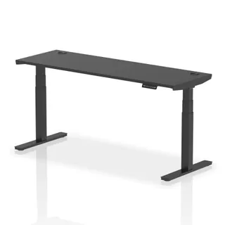 Air Height Adjustable Black Series Slimline Desk with Cable Ports