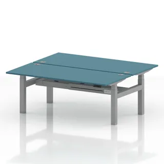Air Back-to-Back Height Adjustable Bench Desk - 2 Person