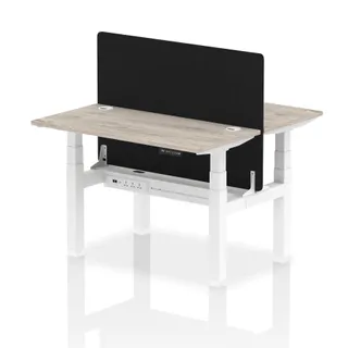 Air Back-to-Back Slimline Height Adjustable Bench Desk - 2 Person