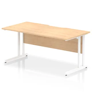 Impulse Scalloped Edge Straight Desk Cantilever Leg