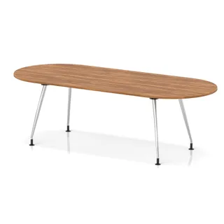 Impulse Boardroom Table With Silver Leg Frame