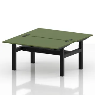 Air Back-to-Back Height Adjustable Bench Desk - 2 Person