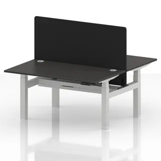 Air Back-to-Back Height Adjustable Bench Desk - 2 Person