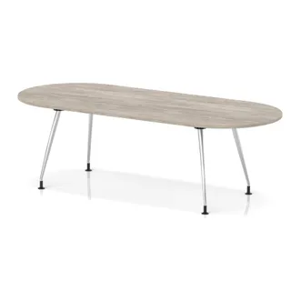 Impulse Boardroom Table With Silver Leg Frame