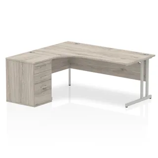 Impulse Cantilever Crescent Desk Workstation