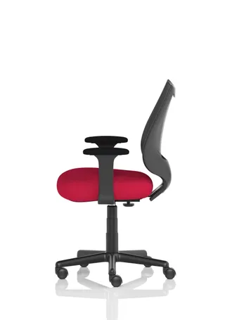 Camden Medium Back Black Mesh Task Operator Office Chair With Arms