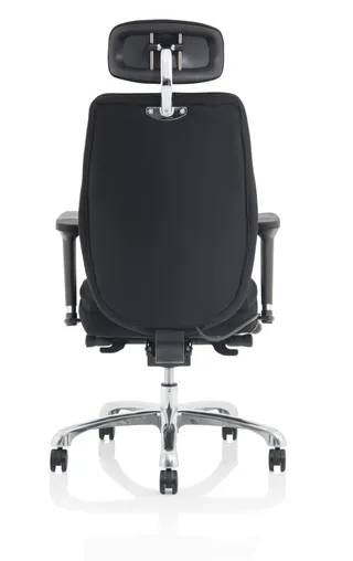 Domino High Back Black Ergonomic Posture Chair with Arms and Headrest