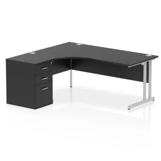 Impulse Cantilever Crescent Desk Workstation