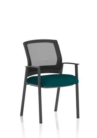 EE - Metro Medium Mesh Back Stacking Visitor Chair with Arms