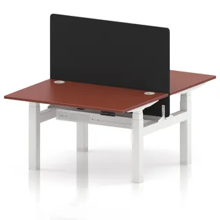 Air Back-to-Back Height Adjustable Bench Desk - 2 Person