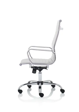 Nola Black Leather Executive Office Chair with Arms