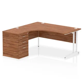 Impulse Cantilever Crescent Desk Workstation