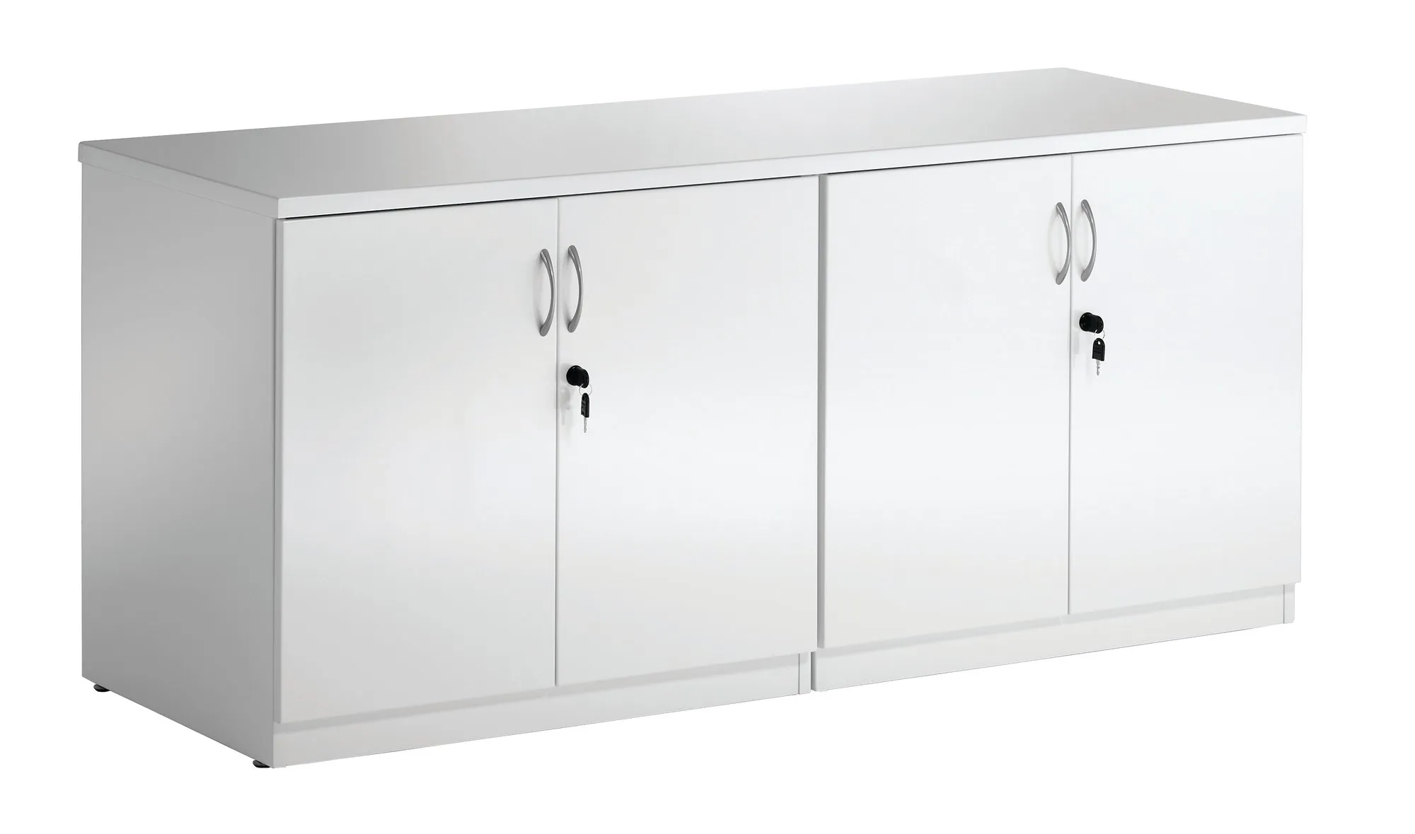 High Gloss Twin Cupboard With Credenza Top