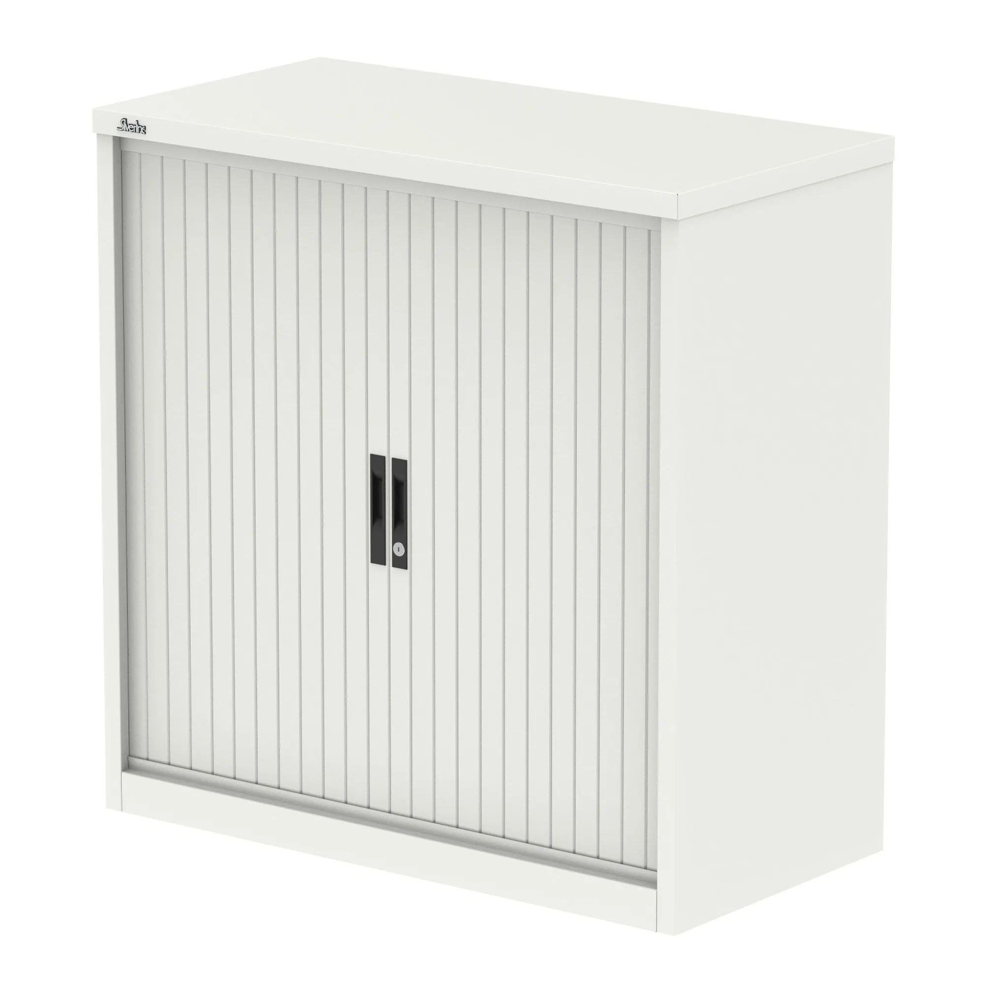 Qube Side Tambour Cupboard With Shelves