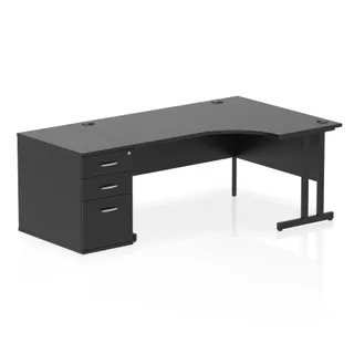 Impulse Cantilever Crescent Desk Workstation