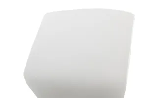 Florence White Frame Fabric Seat Visitor Chair
