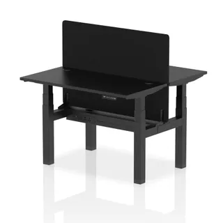 Air Back-to-Back Slimline Height Adjustable Bench Desk - 2 Person