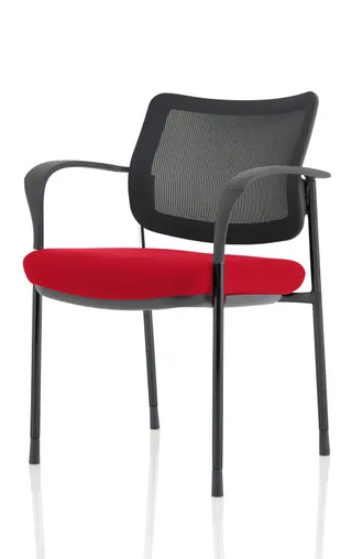 Brunswick Deluxe Medium Back Stacking Visitor Office Chair with Arms