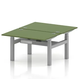 Air Back-to-Back Height Adjustable Bench Desk - 2 Person