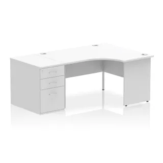 Impulse Panel End Crescent Desk Workstation