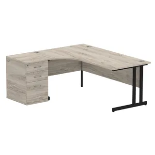 Impulse Cantilever Crescent Desk Workstation