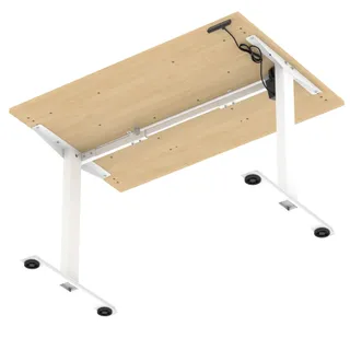 Air Lite Height Adjustable Desk With Scalloped Edge
