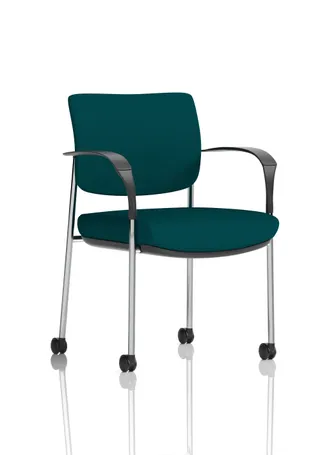 EE - Brunswick Deluxe Medium Back Visitor Office Chair with Arms with Castors